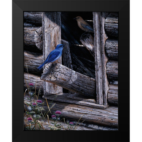 Meeting Place Black Modern Wood Framed Art Print by Tift, Jeff