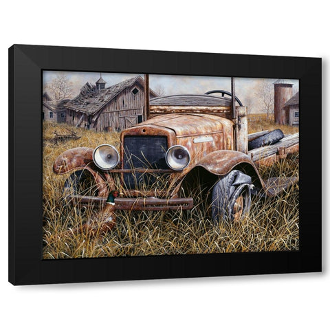 Old Times Black Modern Wood Framed Art Print with Double Matting by Tift, Jeff