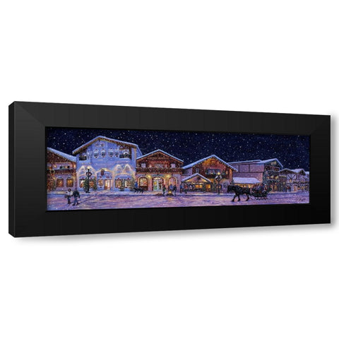 Hometown Holiday 2 Black Modern Wood Framed Art Print by Tift, Jeff
