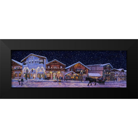 Hometown Holiday 2 Black Modern Wood Framed Art Print by Tift, Jeff