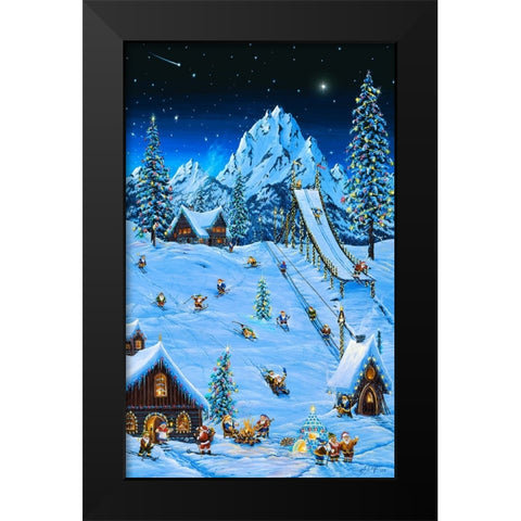 Woodland Games Black Modern Wood Framed Art Print by Tift, Jeff