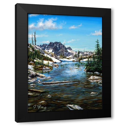 Esc. Tarn Painting Black Modern Wood Framed Art Print by Tift, Jeff