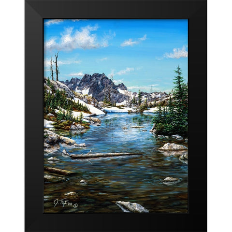 Esc. Tarn Painting Black Modern Wood Framed Art Print by Tift, Jeff