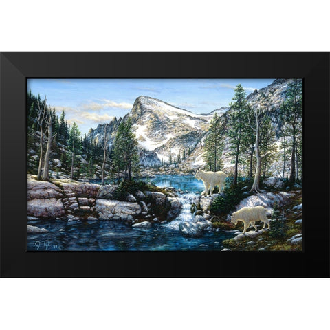 Summer In The Enchantments Black Modern Wood Framed Art Print by Tift, Jeff