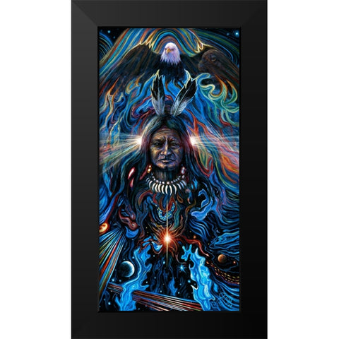 Eagle Spirit Black Modern Wood Framed Art Print by Tift, Jeff