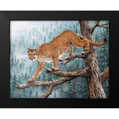 High Climber Black Modern Wood Framed Art Print by Tift, Jeff