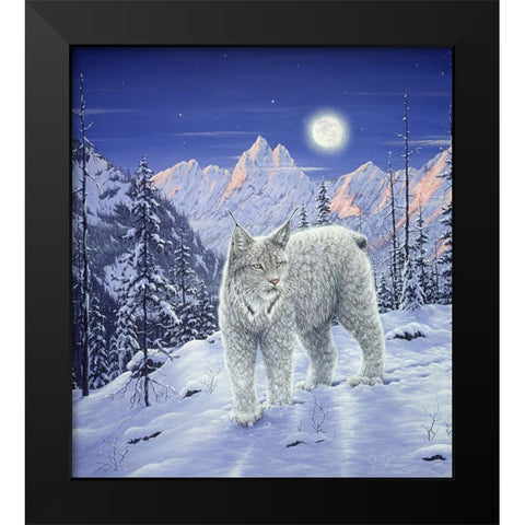 Moonlight Wilderness Black Modern Wood Framed Art Print by Tift, Jeff