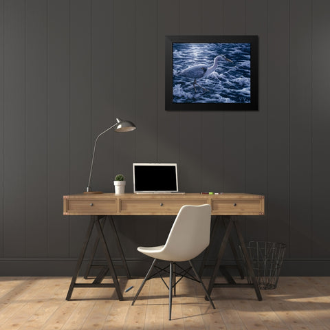 Evening Blues Black Modern Wood Framed Art Print by Tift, Jeff