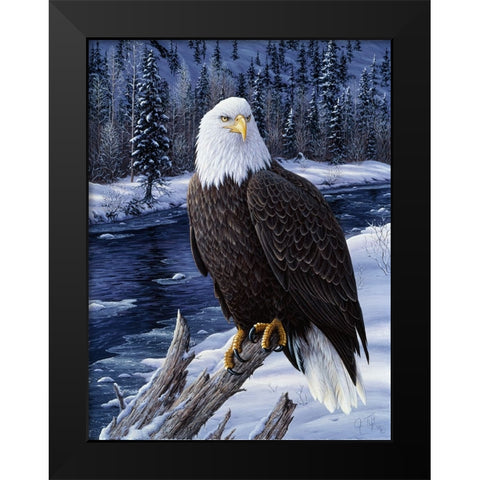 River Watch Black Modern Wood Framed Art Print by Tift, Jeff