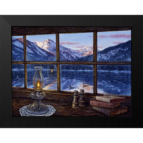 A Room With A View Black Modern Wood Framed Art Print by Tift, Jeff