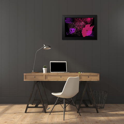 Alive Universe Black Modern Wood Framed Art Print by Jenny Rainbow Fine Art