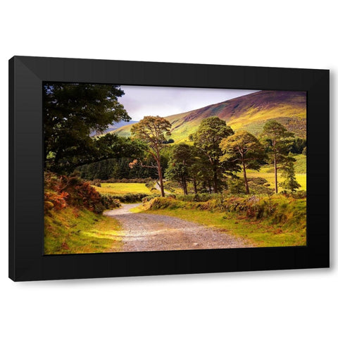 Celtic Spirit in Wicklow Mountains Ireland Black Modern Wood Framed Art Print with Double Matting by Jenny Rainbow Fine Art