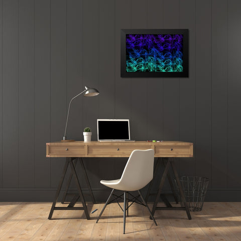 Ethereal Frequency 1 Black Modern Wood Framed Art Print by Jenny Rainbow Fine Art