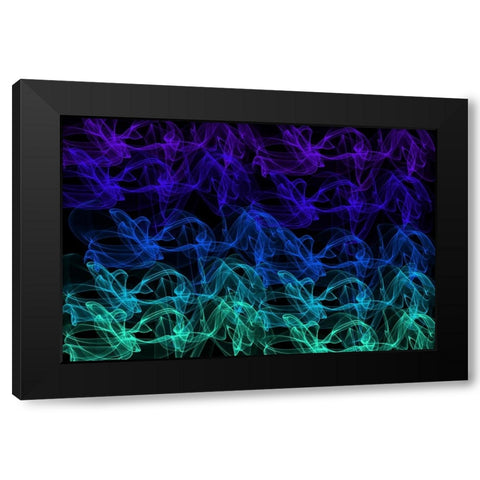 Ethereal Frequency 1 Black Modern Wood Framed Art Print by Jenny Rainbow Fine Art