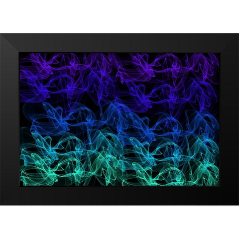 Ethereal Frequency 1 Black Modern Wood Framed Art Print by Jenny Rainbow Fine Art