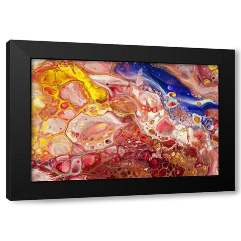 Fluid Acrylic Gems Of East 1 Black Modern Wood Framed Art Print with Double Matting by Jenny Rainbow Fine Art