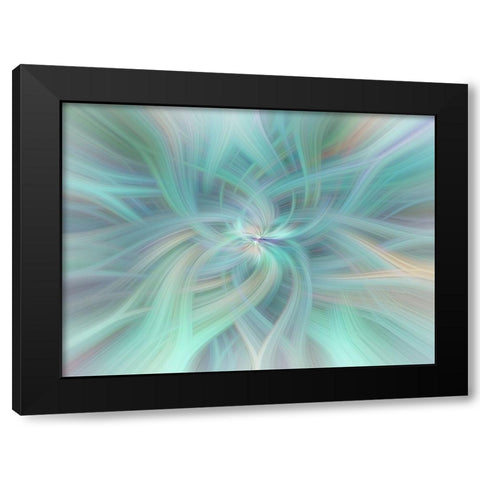 Mystery of Colors Celestial Vortex Black Modern Wood Framed Art Print with Double Matting by Jenny Rainbow Fine Art