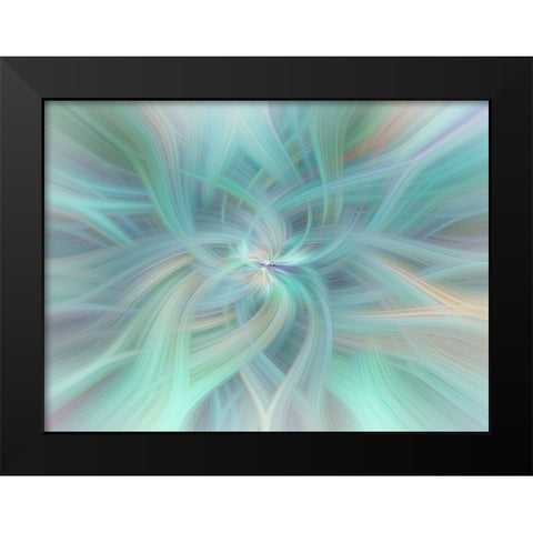 Mystery of Colors Celestial Vortex Black Modern Wood Framed Art Print by Jenny Rainbow Fine Art