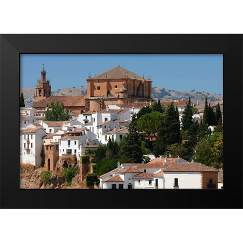 Ronda Andalusia Black Modern Wood Framed Art Print by Jenny Rainbow Fine Art