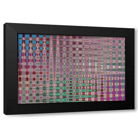 Geometric Abstract Black Modern Wood Framed Art Print with Double Matting by Jenny Rainbow Fine Art
