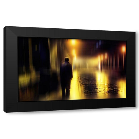 Ghost of Love 1 Black Modern Wood Framed Art Print by Jenny Rainbow Fine Art