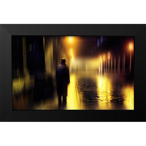 Ghost of Love 1 Black Modern Wood Framed Art Print by Jenny Rainbow Fine Art