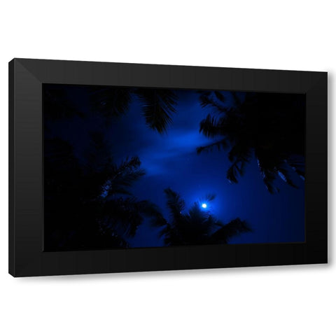 Magic of the Night Sky Black Modern Wood Framed Art Print with Double Matting by Jenny Rainbow Fine Art