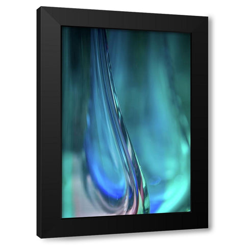 Ocean Blue Glass Vase Black Modern Wood Framed Art Print by Jenny Rainbow Fine Art