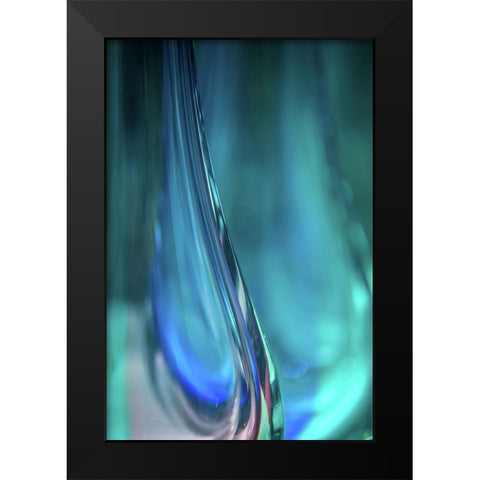 Ocean Blue Glass Vase Black Modern Wood Framed Art Print by Jenny Rainbow Fine Art
