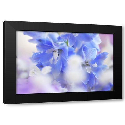 Out of Blue Black Modern Wood Framed Art Print with Double Matting by Jenny Rainbow Fine Art