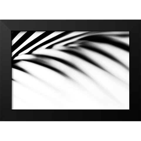 Shadow Palm Leaf Black Modern Wood Framed Art Print by Jenny Rainbow Fine Art