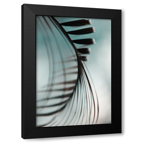 Shadow Twist Black Modern Wood Framed Art Print with Double Matting by Jenny Rainbow Fine Art