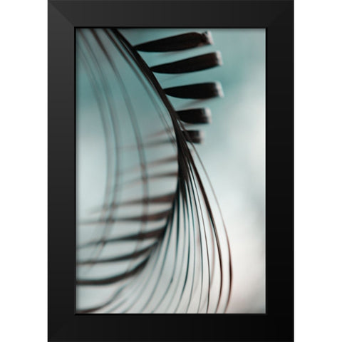 Shadow Twist Black Modern Wood Framed Art Print by Jenny Rainbow Fine Art