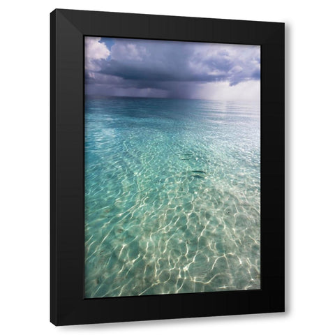 Somewhere is Rainy Black Modern Wood Framed Art Print by Jenny Rainbow Fine Art