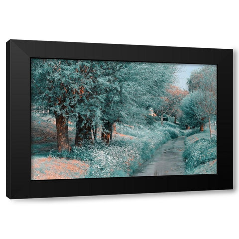 The Time Goes By Black Modern Wood Framed Art Print with Double Matting by Jenny Rainbow Fine Art