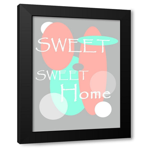 Digital Art Sweet Sweet Home Black Modern Wood Framed Art Print with Double Matting by Jenny Rainbow Fine Art