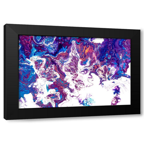 Fluid Acrylic Arabian Fairytales 1 Black Modern Wood Framed Art Print by Jenny Rainbow Fine Art