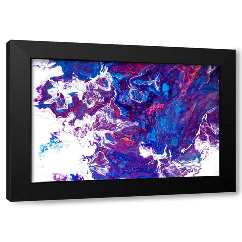 Fluid Acrylic Arabian Fairytales 4 Black Modern Wood Framed Art Print by Jenny Rainbow Fine Art