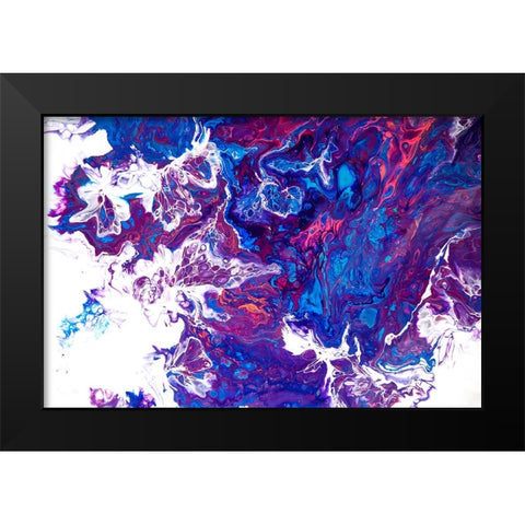 Fluid Acrylic Arabian Fairytales 4 Black Modern Wood Framed Art Print by Jenny Rainbow Fine Art