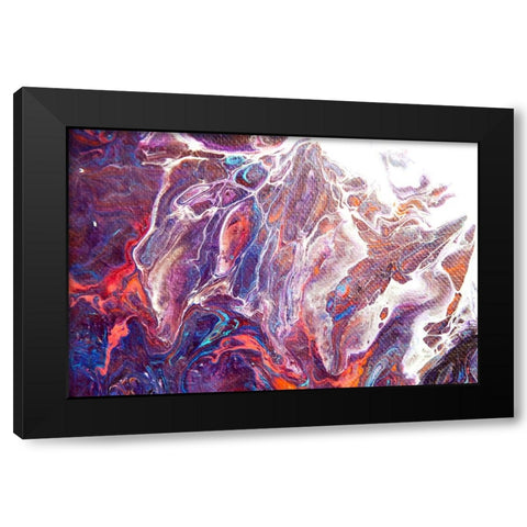 Fluid Acrylic Arabian Fairytales 5 Black Modern Wood Framed Art Print with Double Matting by Jenny Rainbow Fine Art