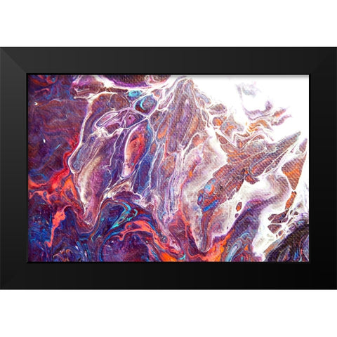 Fluid Acrylic Arabian Fairytales 5 Black Modern Wood Framed Art Print by Jenny Rainbow Fine Art