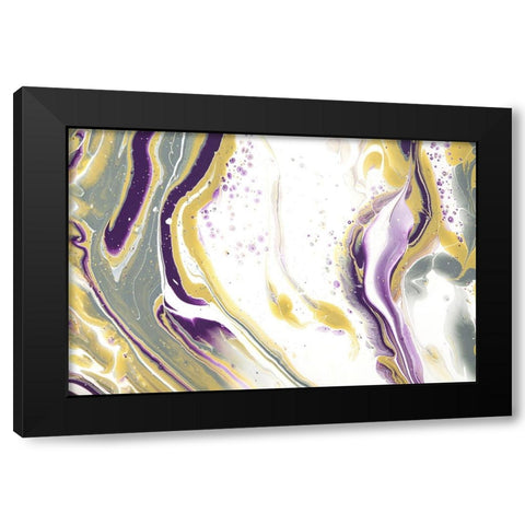 Acrylic Painting Olive Gardens 2 Black Modern Wood Framed Art Print by Jenny Rainbow Fine Art