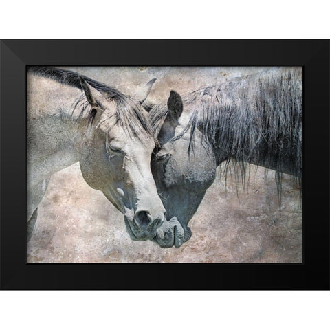 Horse Love Rustic Black Modern Wood Framed Art Print by Schell, Jennie Marie