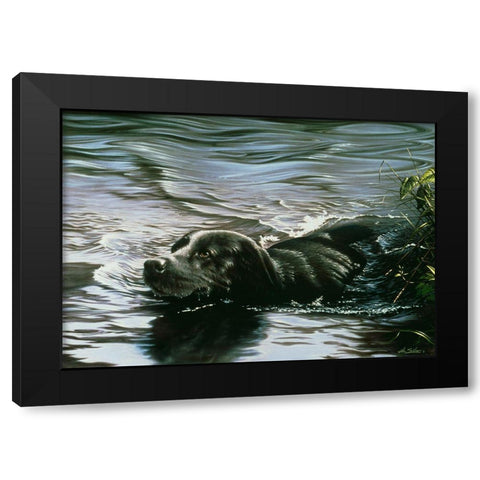 Js65-C Black Modern Wood Framed Art Print by Silver, John