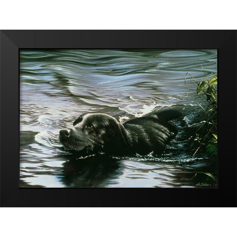 Js65-C Black Modern Wood Framed Art Print by Silver, John