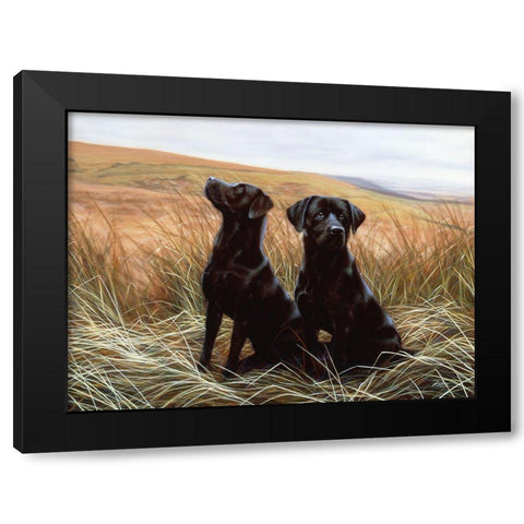 Js77-D Black Modern Wood Framed Art Print by Silver, John