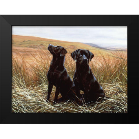 Js77-D Black Modern Wood Framed Art Print by Silver, John