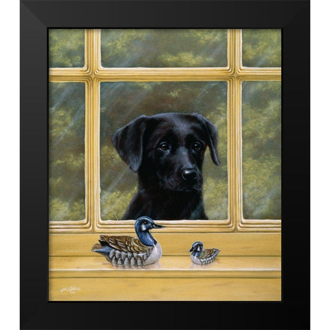 Js43-D Black Modern Wood Framed Art Print by Silver, John
