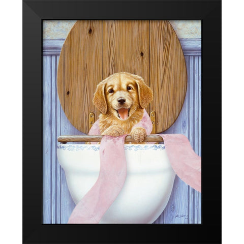 Js53-B Black Modern Wood Framed Art Print by Silver, John