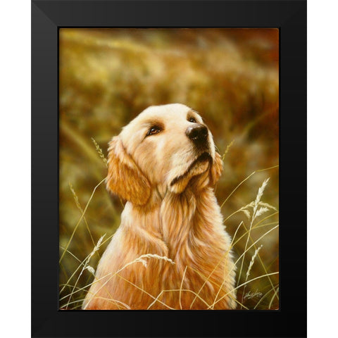 Js69-B Black Modern Wood Framed Art Print by Silver, John